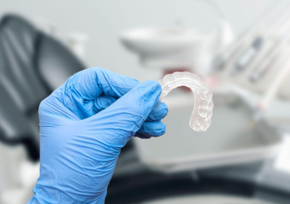 Custom sports mouthguard for protecting teeth during physical activities